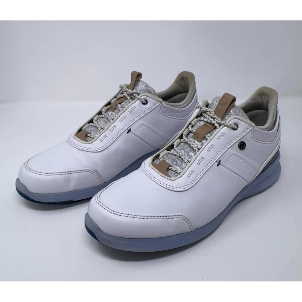 Footjoy Stratos Spikeless Golf Shoes Womens Size 9M Luxury White Low Top Outdoor